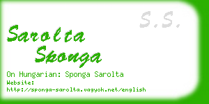 sarolta sponga business card